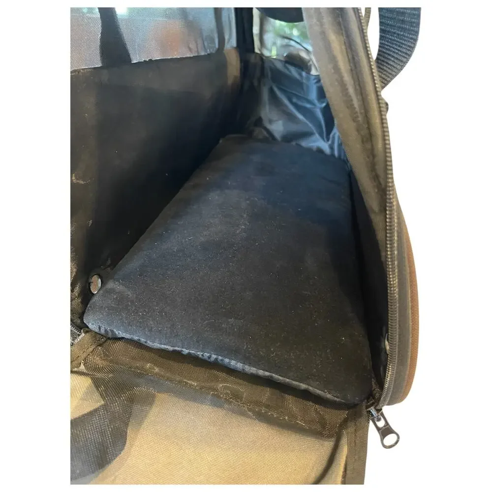 Pet Carrier for Small Dog or Cat 15 x 7 inch Boots & Barkley Brand Brown & Black